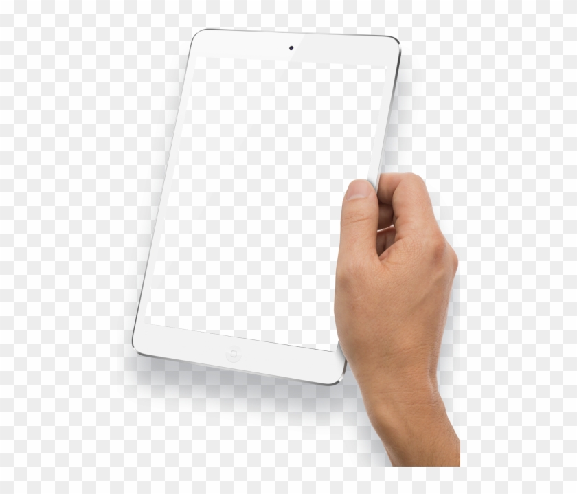 Download Hand Holding White Tablet Png Image - Hand Holding Tablet Png Clipart #634948