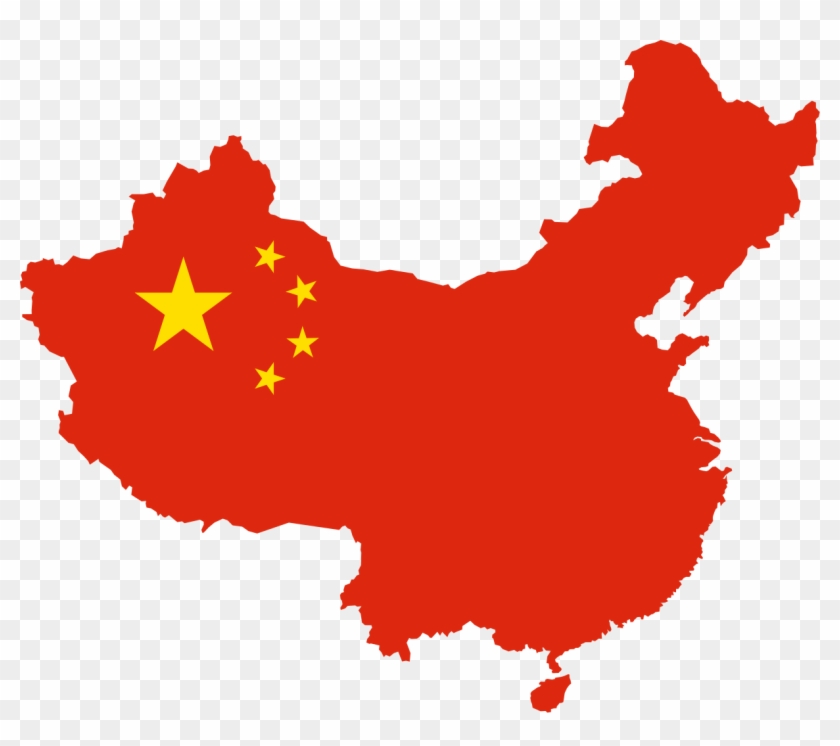What Is China - China Flag Map Png Clipart