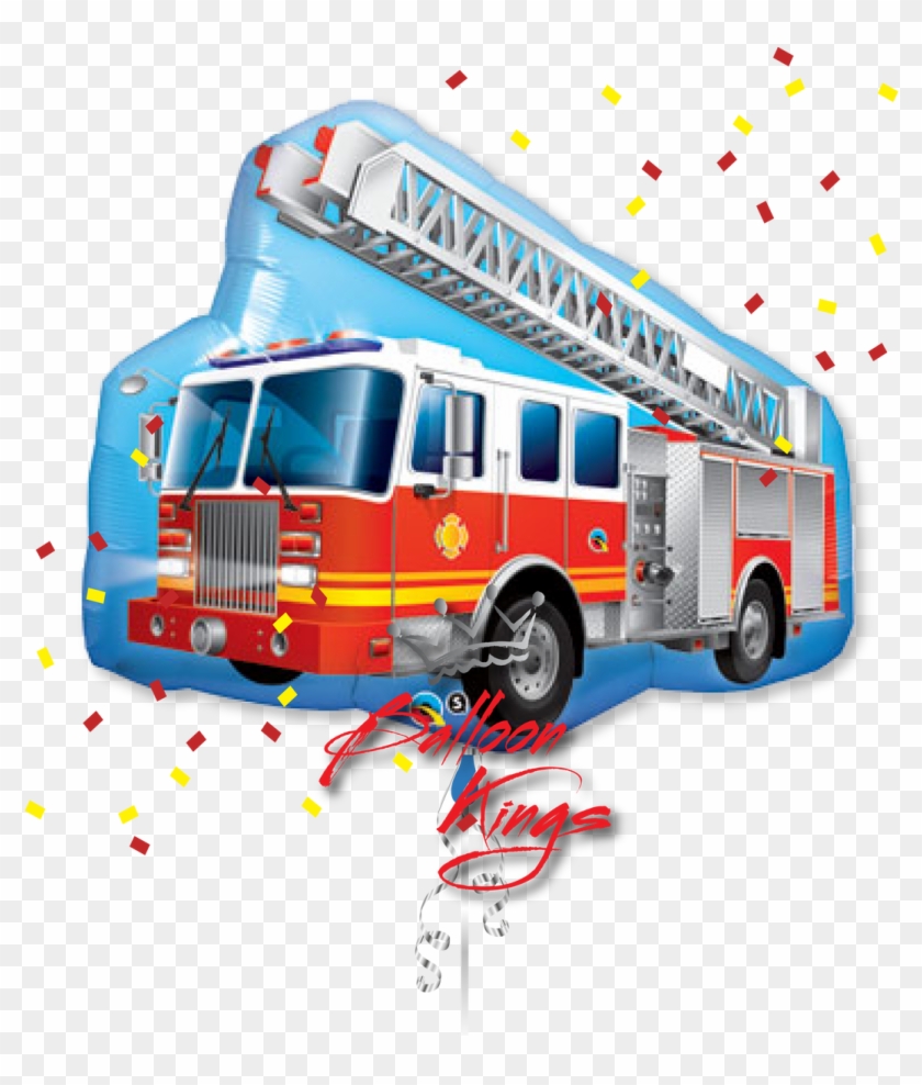 Fire Truck - Fire Engine Balloon Clipart #635314
