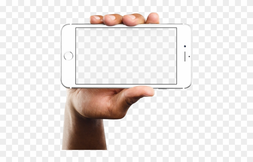 Hand Holding Phone Sideways Clipart
