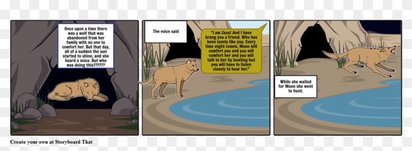 Why The Wolf Howls At The Moon - Cartoon Clipart