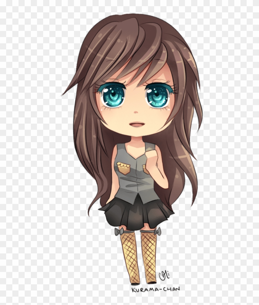 Free Png Download Chibi Girl Brown Hair Blue Eyes Png Brown