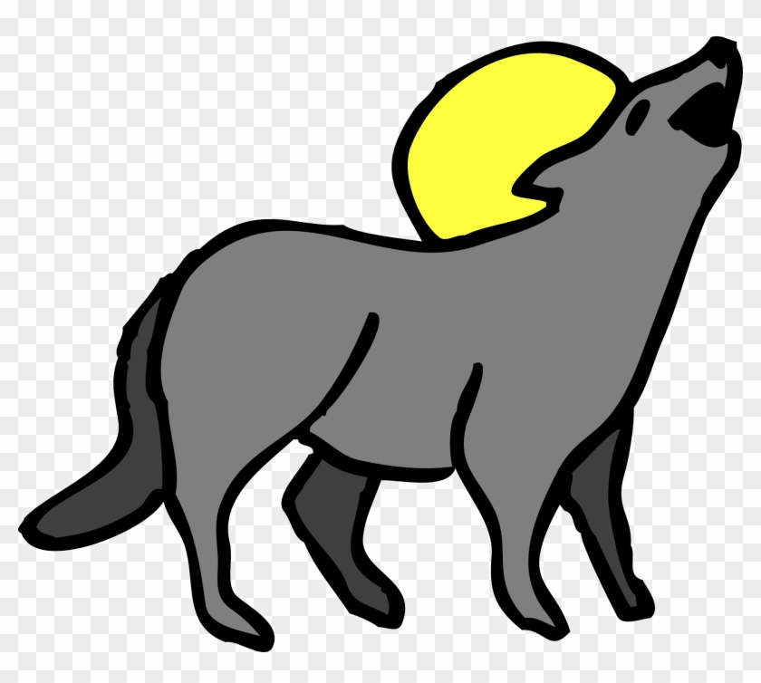 Coyote Howling Moon - Coyote Clip Art - Png Download