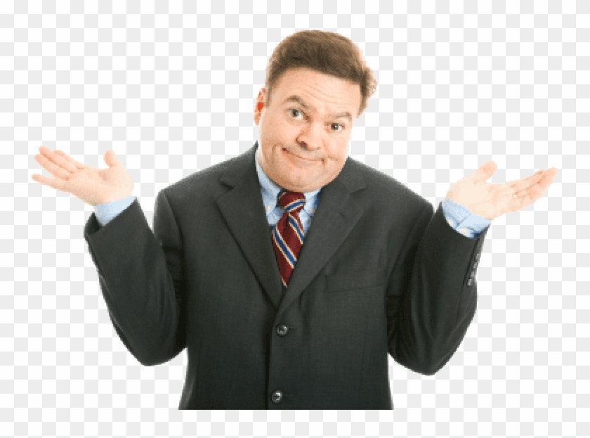 Free Png Download Shrug Emoji Man Png Images Background - Dont Know Business Man Clipart #636955