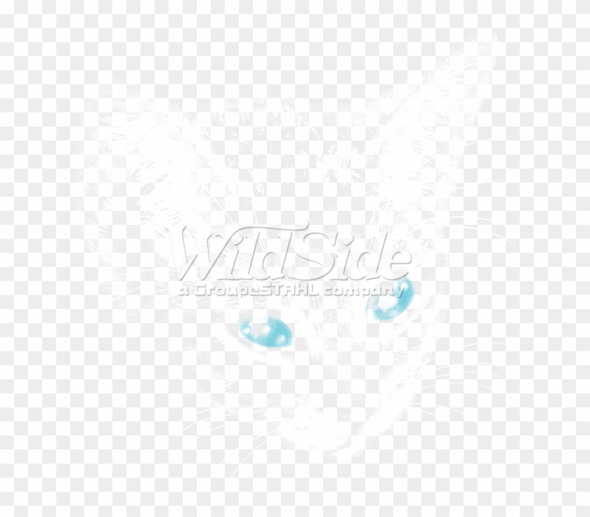 White Cat Blue Eyes - T-shirt Clipart #637039