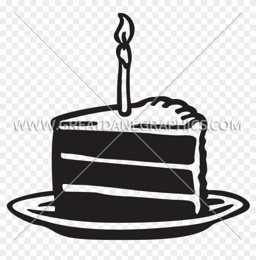 Drawn Cake Cake Slice - Birthday Cake Slice Drawing Clipart