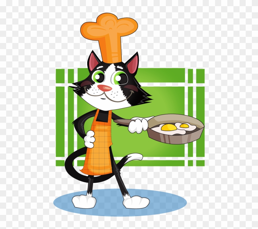 Courtesy Clipart Cooking - Cook Cat Cartoon - Png Download