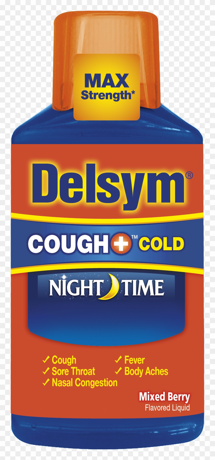 Delsym® Nighttime Cough Medicine - Night Time Cough Medicine Clipart #637831