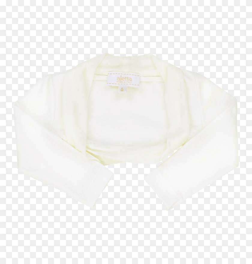 Cream Shrug In Cotton Jersey - Long-sleeved T-shirt Clipart