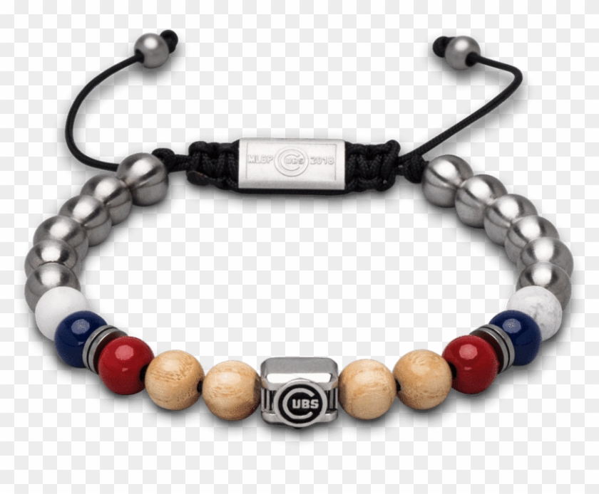 Chicago Cubs™ Square Macrame Bracelet 8mm - Bracelet Clipart #638606