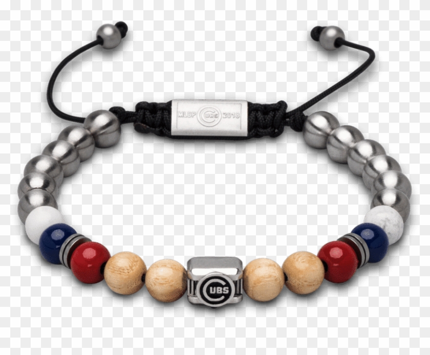 Chicago Cubs™ Square Macrame Bracelet 8mm - Bracelet Clipart