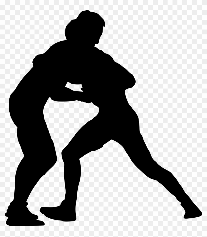 Png File Size - Wrestling Silhouette Png Clipart #638683