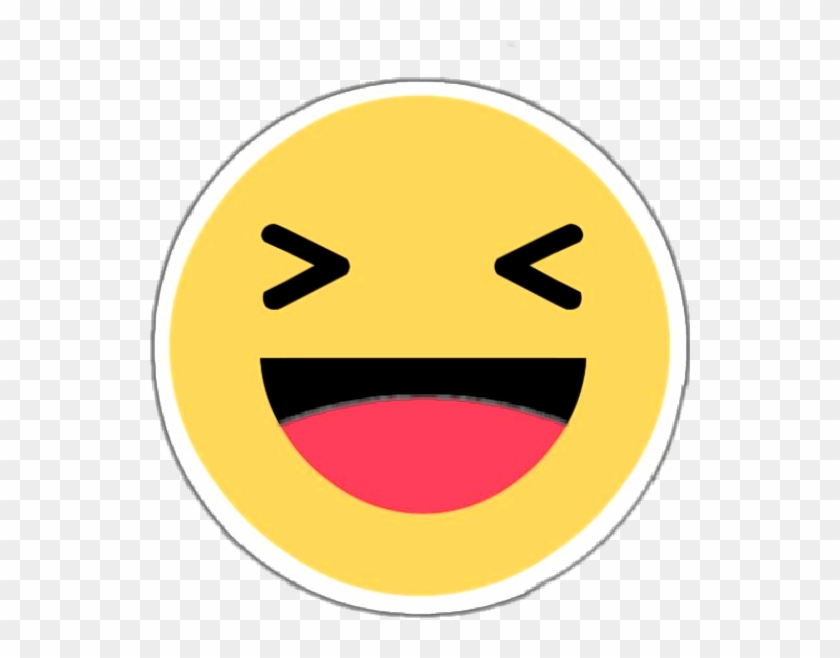 Popular And Trending Laugh Stickers On Picsart Png - Haha Reaction Facebook Clipart
