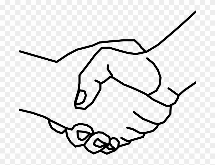 Resolution - Shaking Hands Drawing Easy Clipart