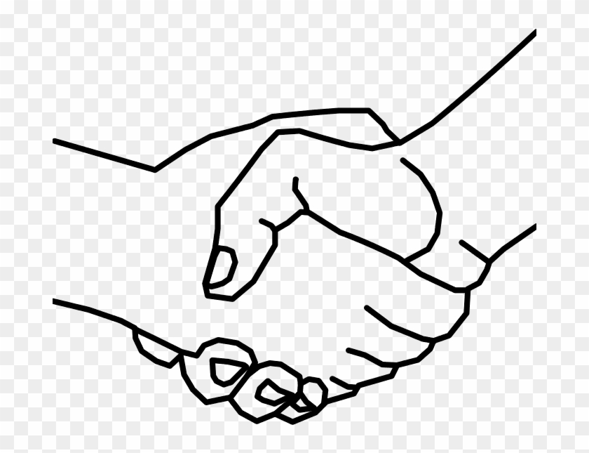 Resolution - Shaking Hands Drawing Easy Clipart #639150
