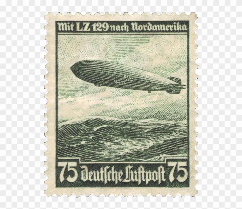 Have You Ever Wanted To Ride In A Blimp Are You Fascinated - Deutsche Luftpost Zeppelin Stamp Clipart