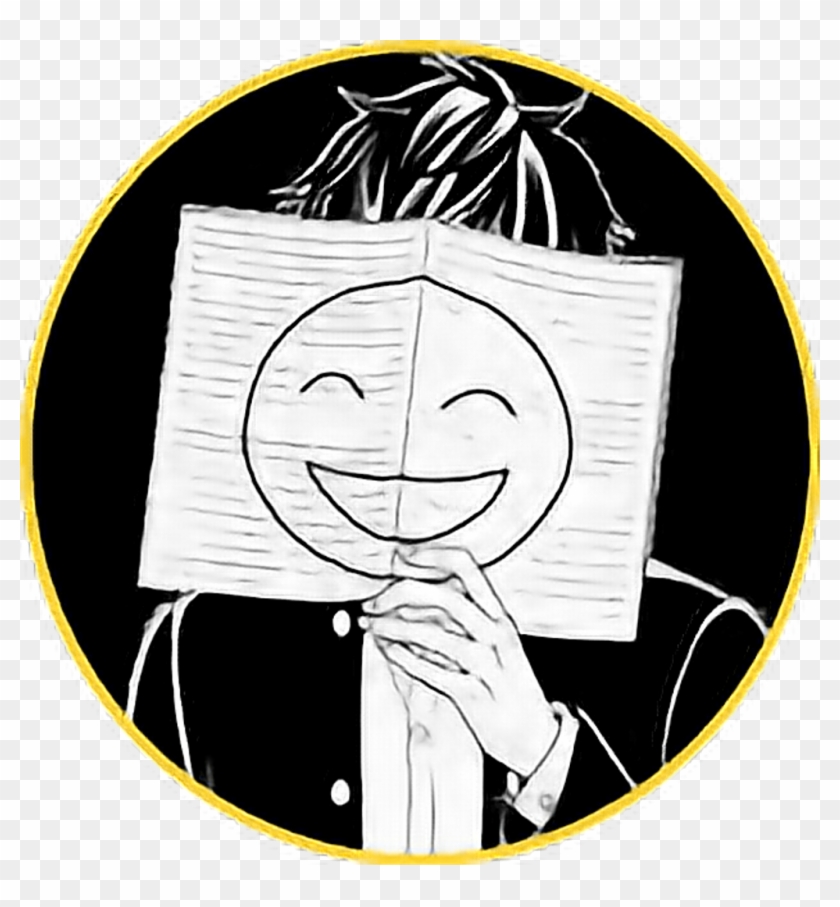 Foreveralone Sticker - Anime Smiling Sad Face Clipart