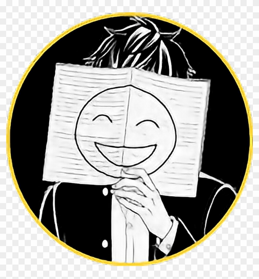 Foreveralone Sticker - Anime Smiling Sad Face Clipart #639308