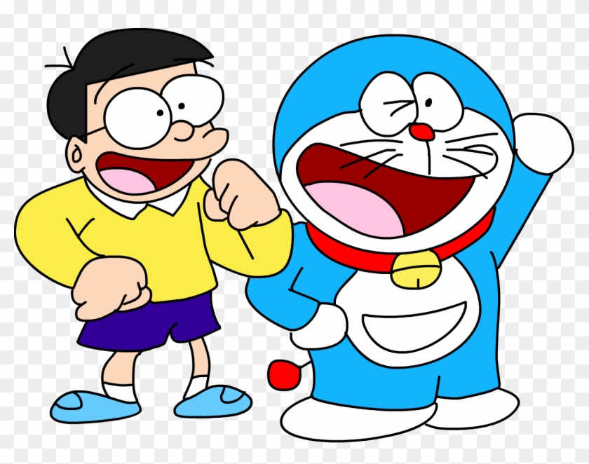 Png Cartoon Characters Doraemon - Nobita And Doraemon Png Clipart