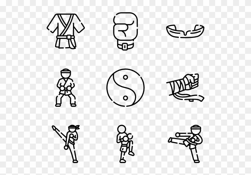 Martial Arts - Martial Arts Men Icon Clipart