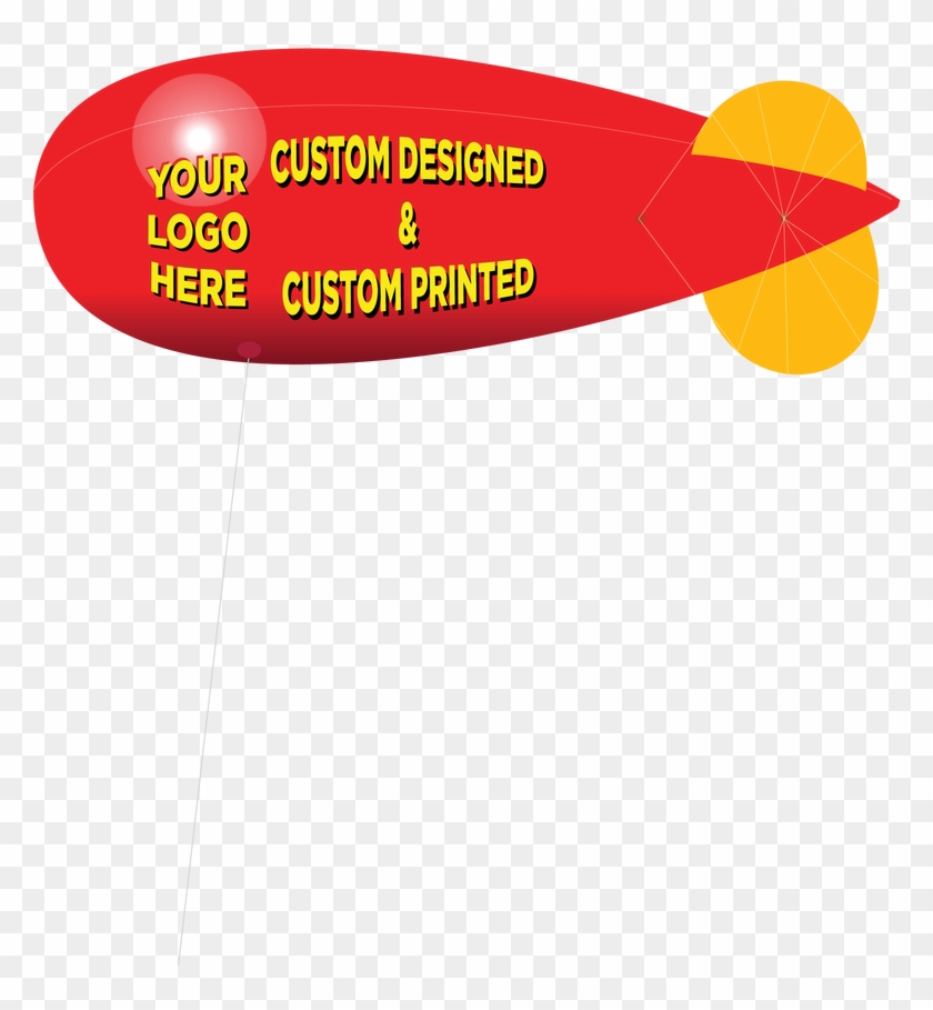 Custom Helium 10ft Advertising Blimp - Rigid Airship Clipart