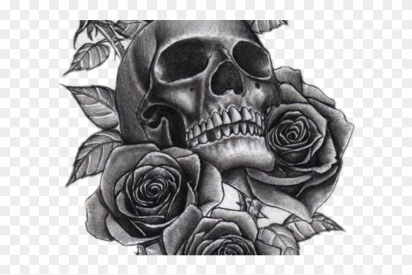 Rose Tattoo Clipart Picsart Png - Flower Tattoo Sleeve Designs Black And White Transparent Png #639757