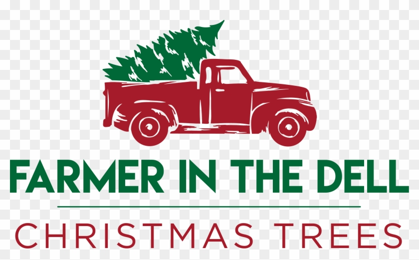 Live Christmas Trees At Farmer In The Dell In Auburn - Truck With Christmas Tree Clip Art - Png Download