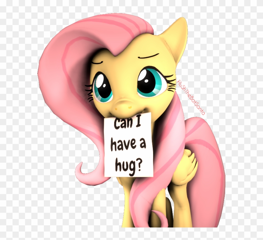 Flushthebatsanta, Bronybait, Cute, Fluttershy, Hug - Cartoon Clipart