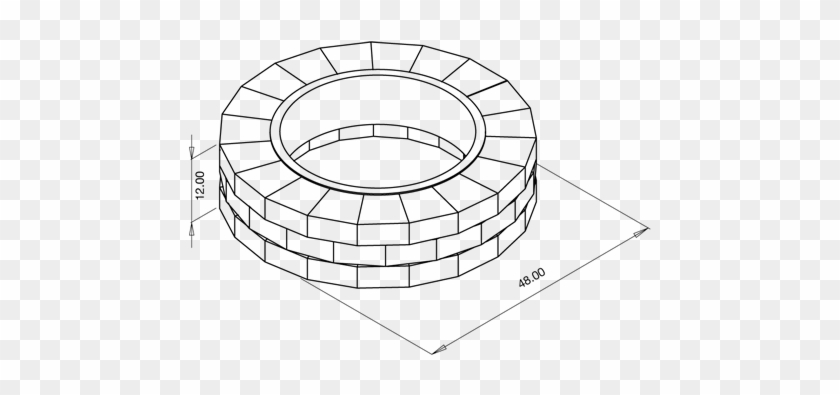 Grandfirepitkitwithring Basalite Fire Pit Size - Circle Clipart