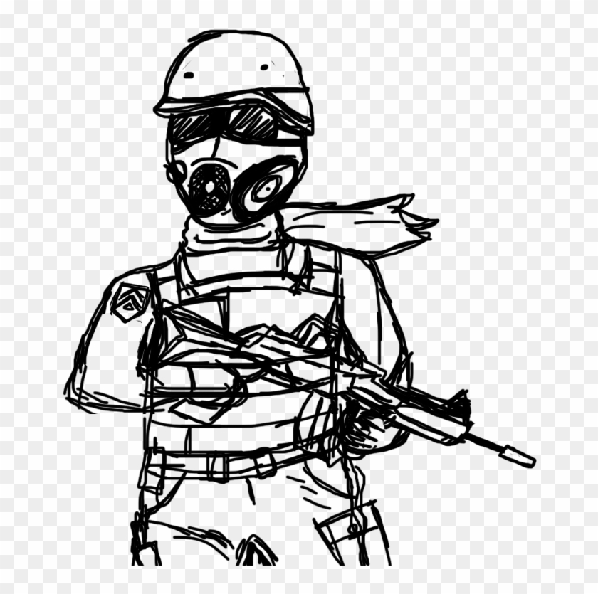 Drawn Snipers Swat - Swat Drawing Easy Clipart #640588