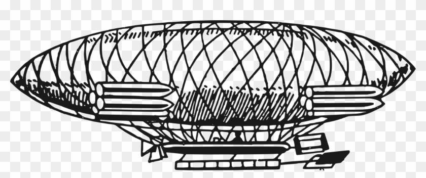 Transportation Airship Blimp Zeppelin - Steampunk Airship Clipart - Png Download