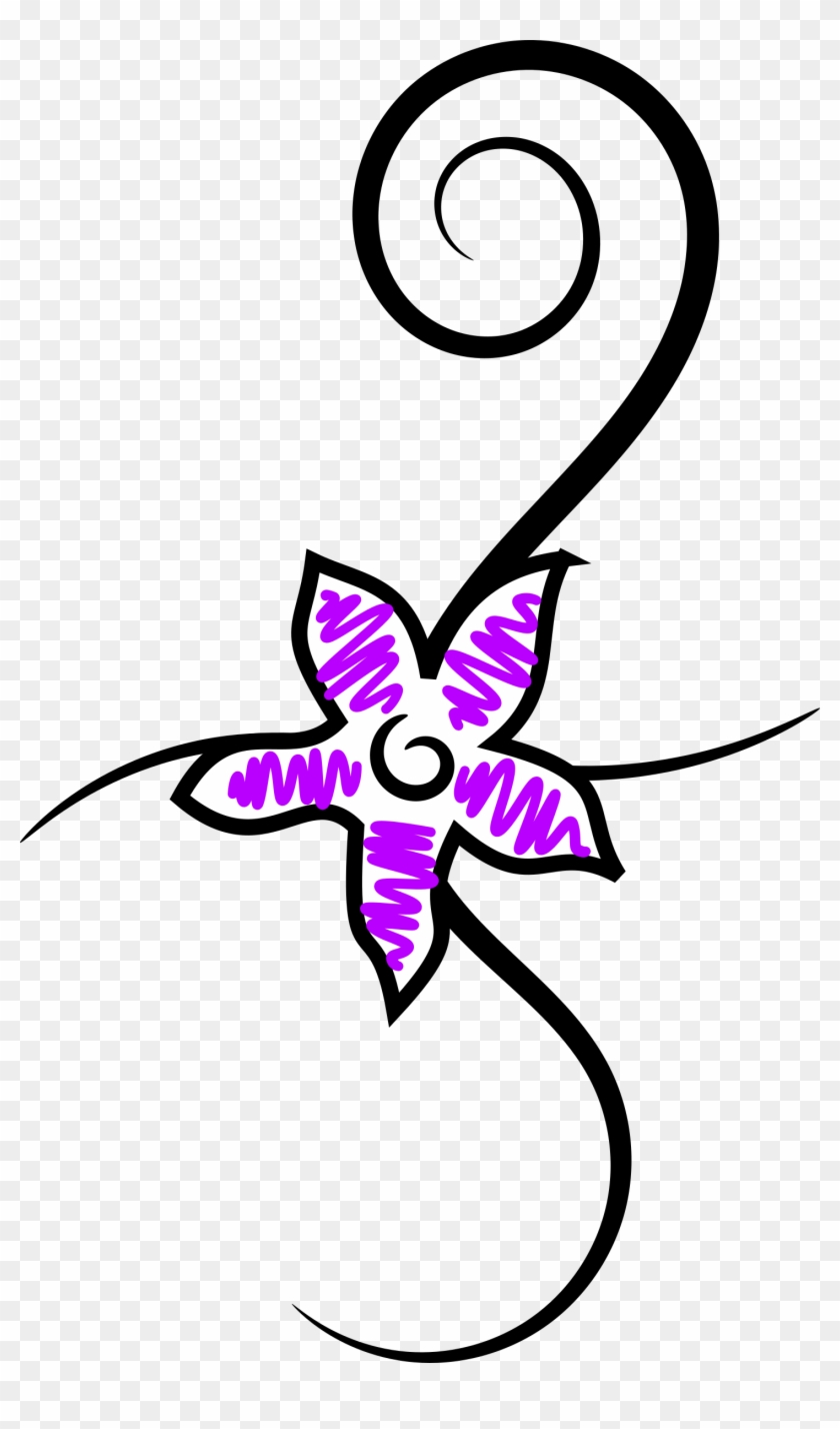 Big Image - Motif Tato Batik Bunga Clipart