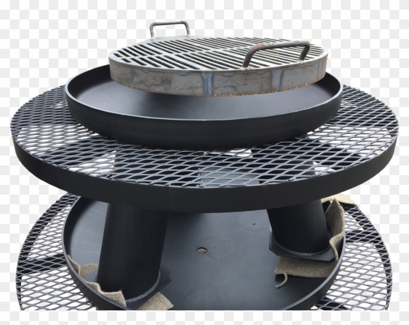 Fire Pit With Grill And Shelf - Outdoor Grill Rack & Topper Clipart #641194