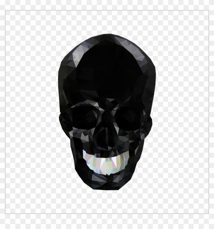 Black Skull Poly / Low Poly - Skull Clipart