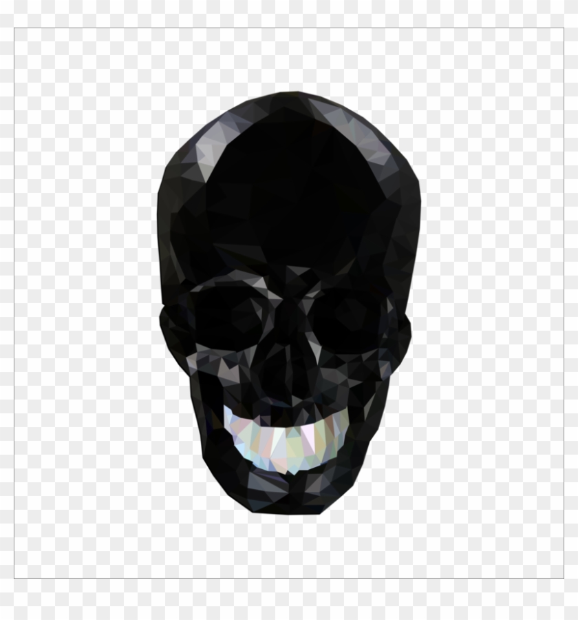 Black Skull Poly / Low Poly - Skull Clipart #641729
