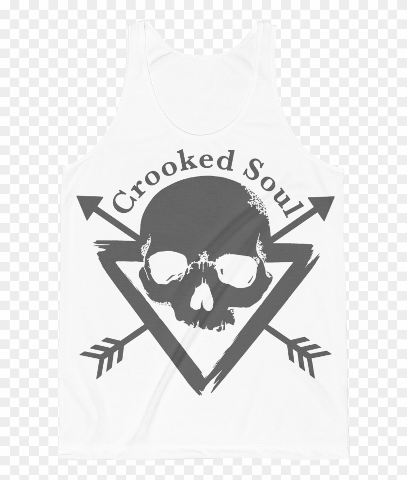Crooked Soul Black Skull Tank Clipart