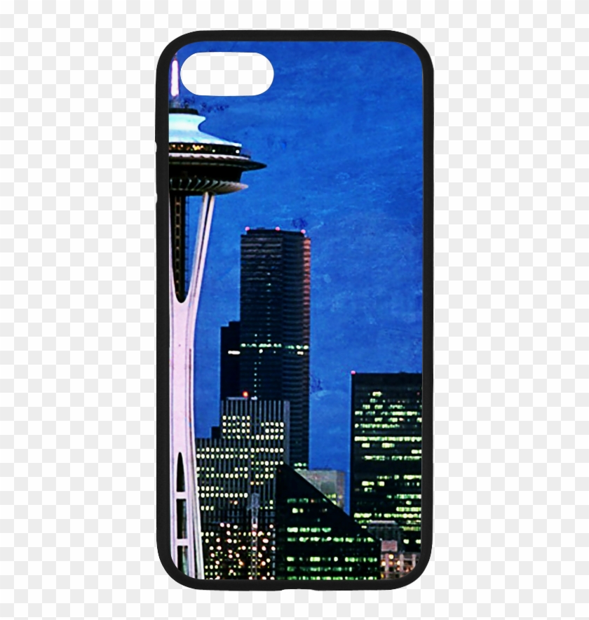 Seattle Space Needle Watercolor Rubber Case For Iphone - Mobile Phone Case Clipart #642127