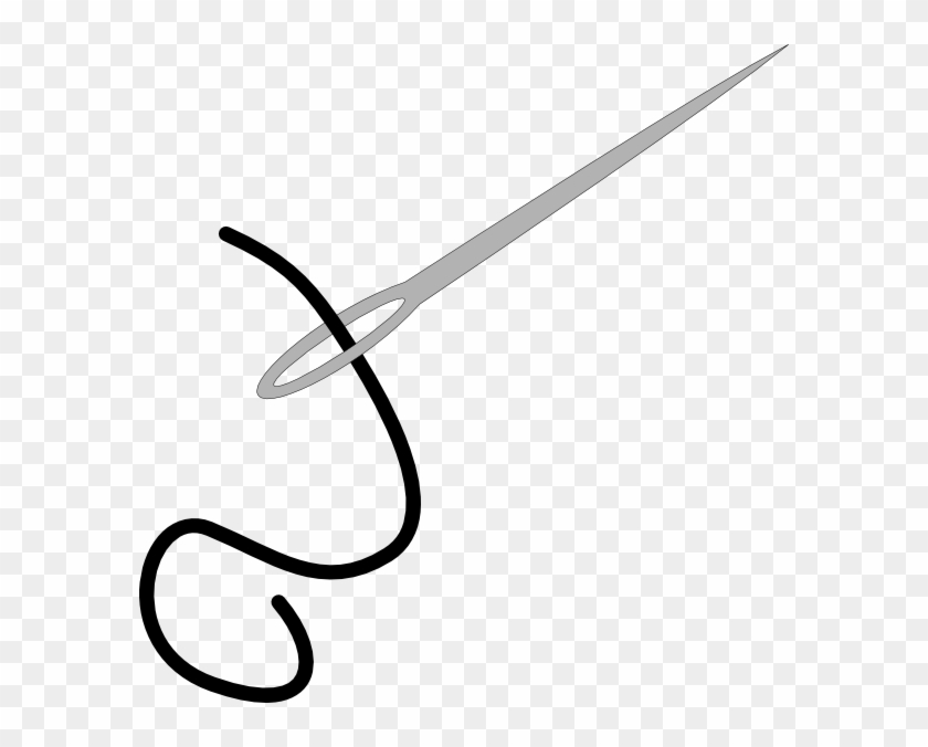Clip Art Royalty Free Stock Needle Plain Clip Art At - Outline Of Needle - Png Download