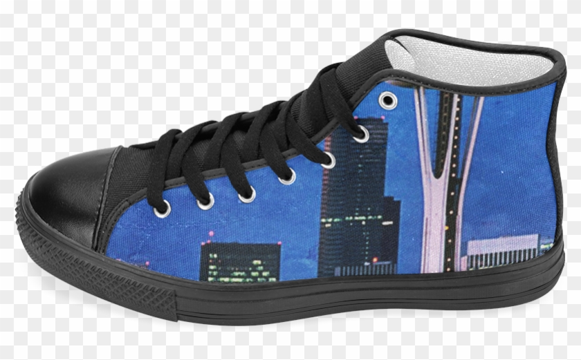 Seattle Space Needle Watercolor Women's Classic High - Shoe Clipart