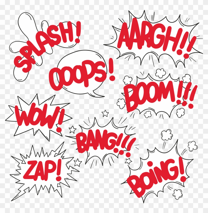 Comic Explosion Cloud Dialog Background Red Ftestickers - Comics Elements Png Clipart #642734