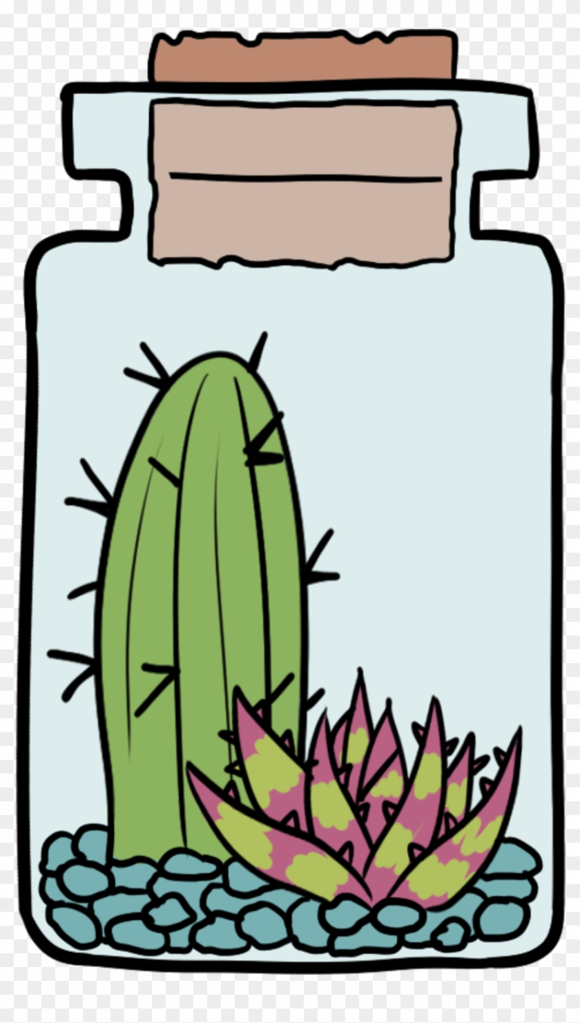 A Jar Of Succulents 🌵✨ - Transparent Tumblr Blog Png Clipart
