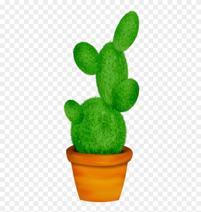 Potted Cactus * Leaf Template, Cacti And Succulents, - Potted Plant Clip Art - Png Download