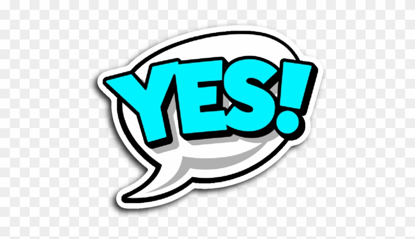 Png Royalty Free Library Speech Balloon Stickers Witty - Comic Yes Cartoon Png Clipart