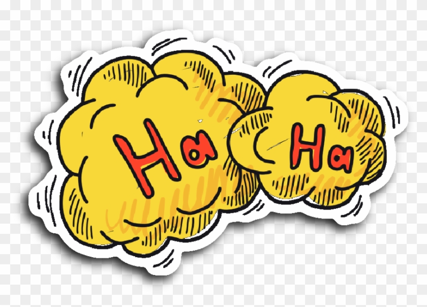 Hand Drawn Comic Book Speech Balloon Stickers - Haha Png Clipart