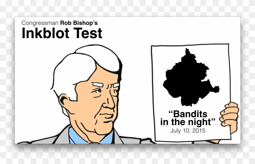 Rob Bishop's Inkblot Test Center For Western Priorities - Cartoon Clipart