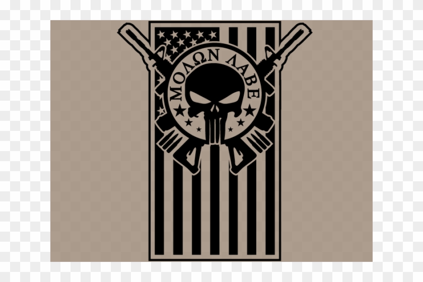 Molon Labe Clipart Punisher Skull - Molon Labe Punisher Skull - Png Download #643675