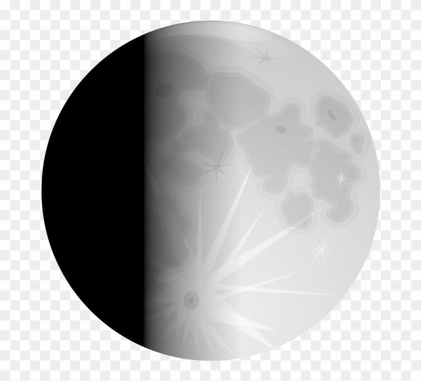 Half Moon Png Background Image - 1st Quarter Clip Art Transparent Png