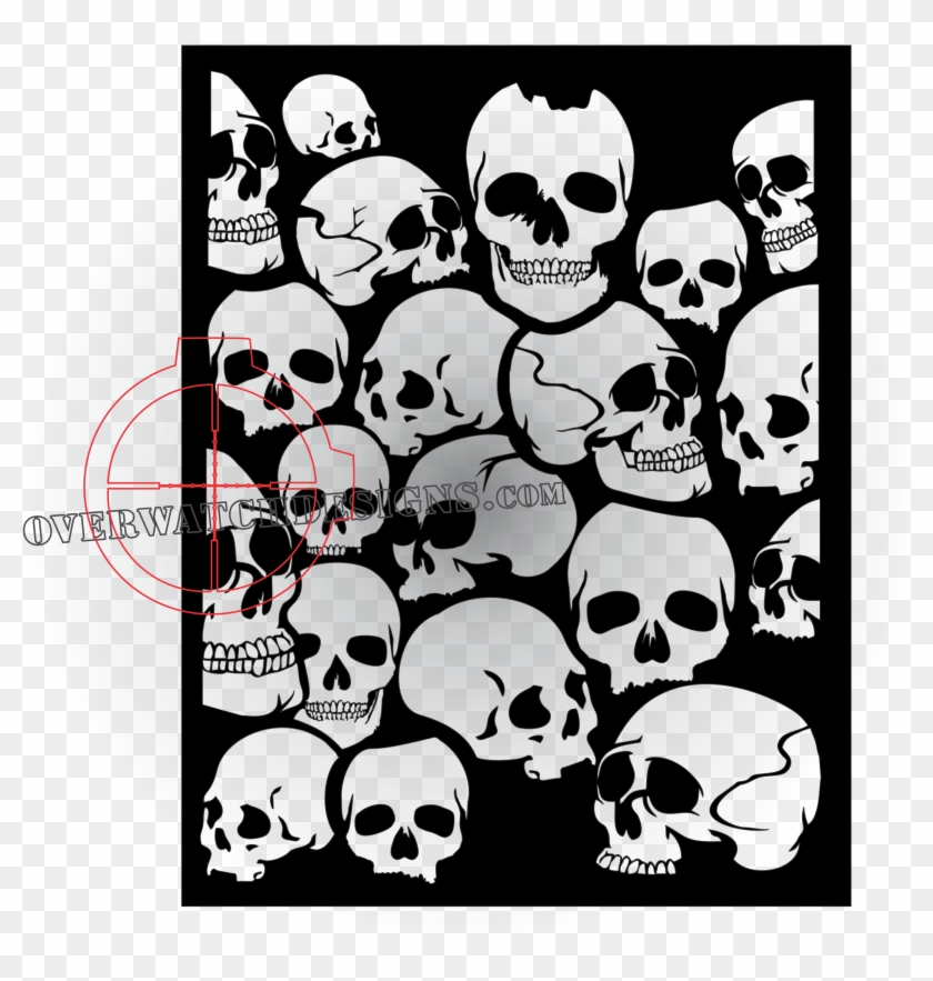 The Punisher Skull Stencil - Skull Pattern Stencil Clipart #643887