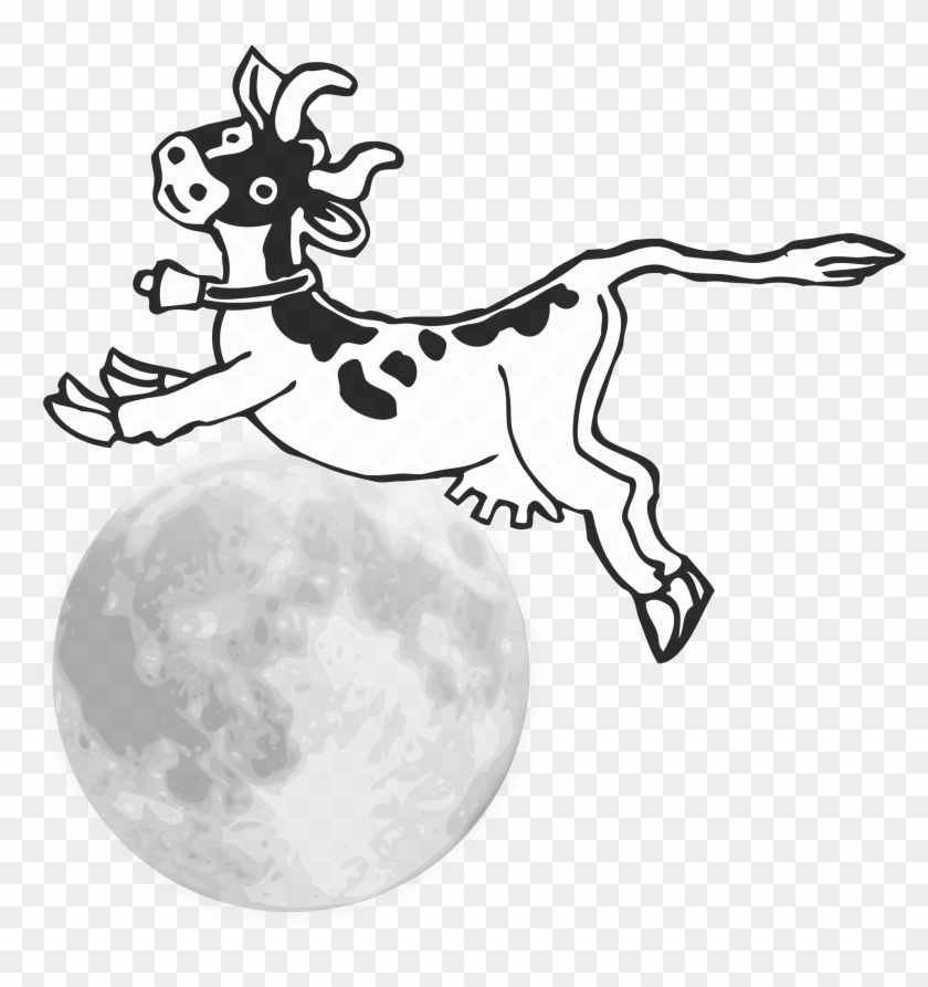Big Image - Cow Jumping Over The Moon Png Clipart