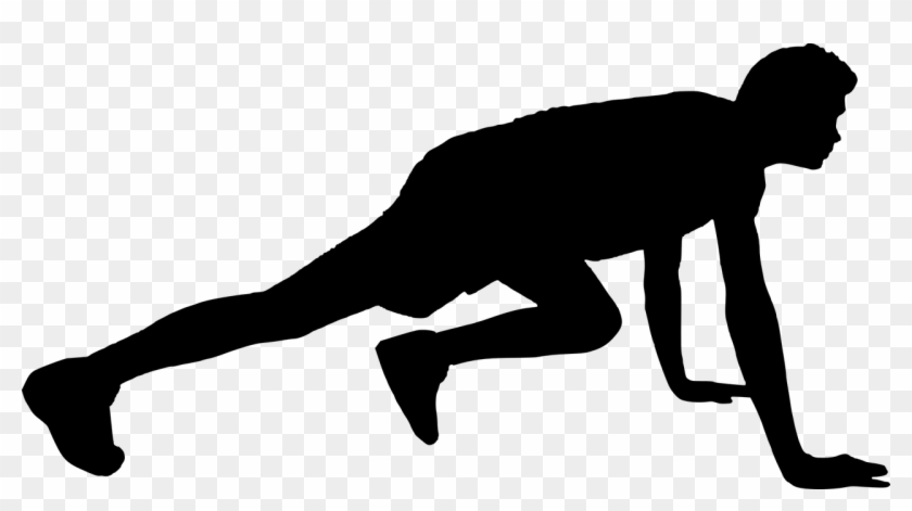 Silhouette Man Running Clipart
